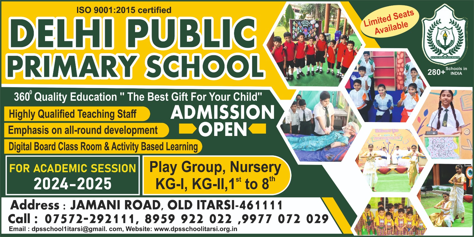  Admission Open for Session 2024-25